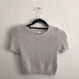 Urban Outfitters Fuzzy Crop Top